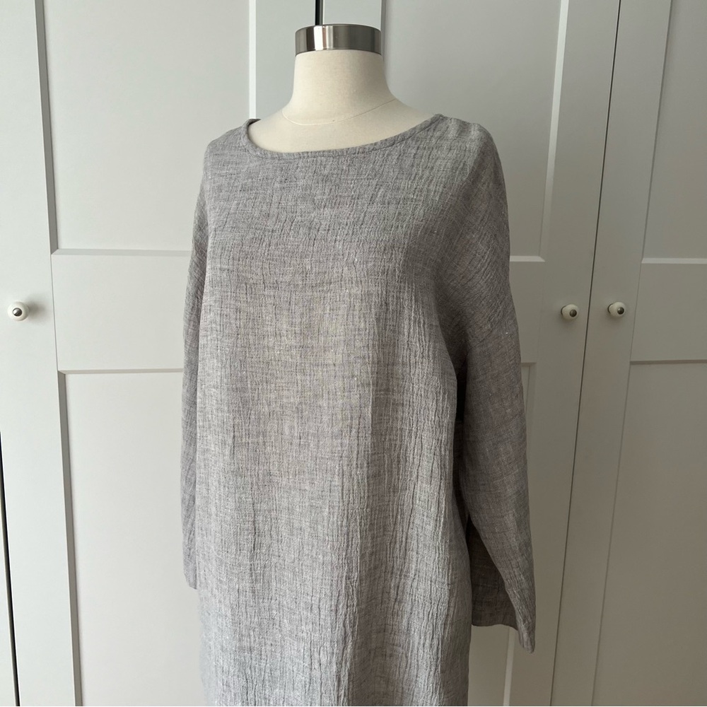 Elizabeth Suzann Lara Linen Grey Long Dress sz. XS - Picture 2 of 11